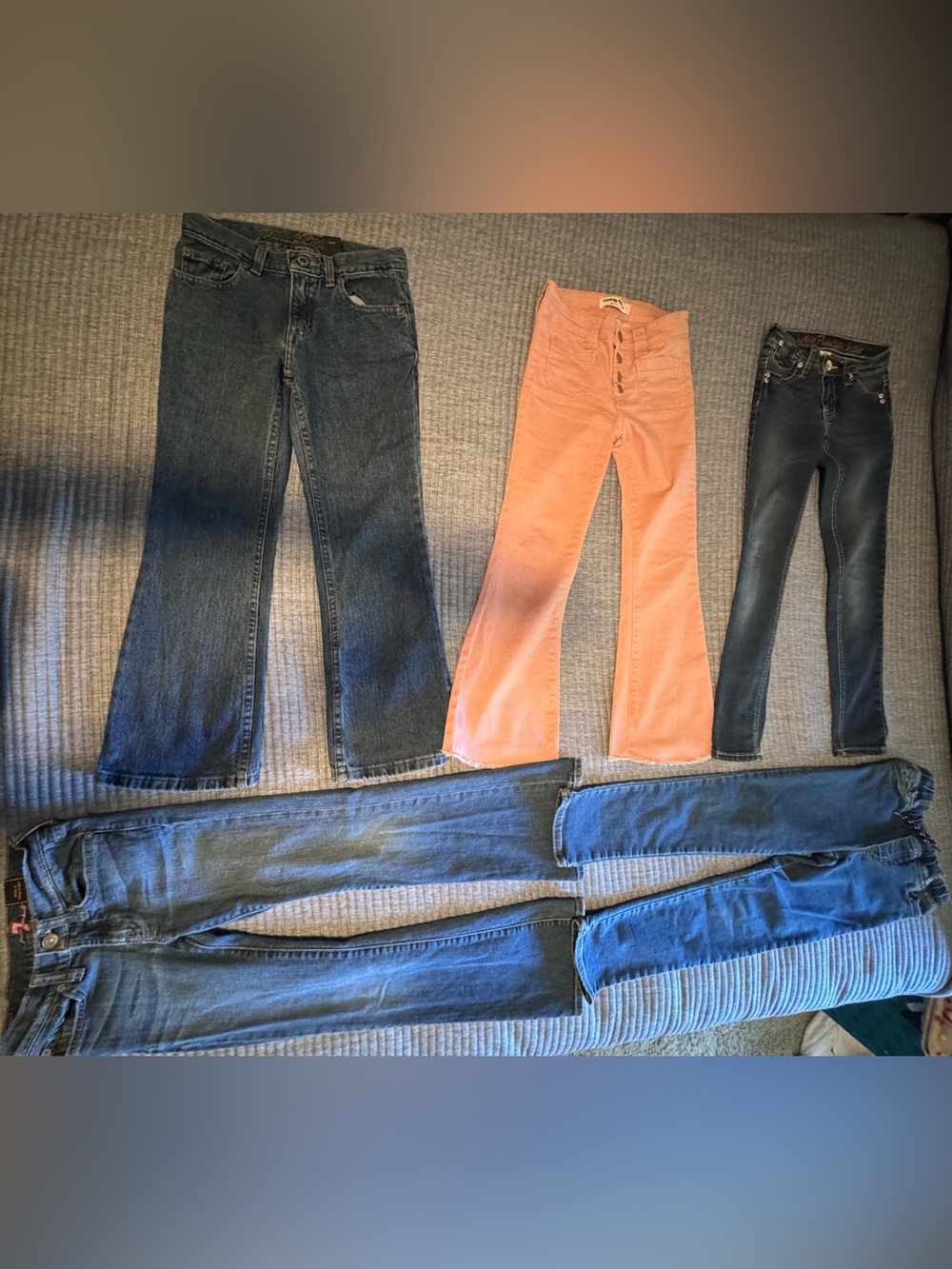 Bundle 7 For All Mankind Jeans Bootcut and Skinny.